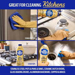 Bar Keepers Friend Soft Cleanser Liquid, 26 oz x 2, Multipurpose Surface Cleaner for Rust Stains, Soap Scum & Grease from Stainless Steel & More