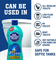 Bar Keepers Friend EZ-Flush Liquid Toilet Flushing Aid (2 x 12 Oz) Helps Prevent Clogging, Odor, Residue in Regular, Low-Flow, Boat & RV Toilets