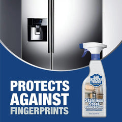 Bar Keepers Friend Stainless Steel Cleaner Spray (25.4 oz) + Microfiber Cloth - Removes Fingerprints and Grime Without Dulling