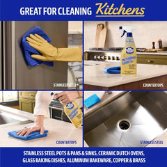 Bar Keepers Friend Soft Cleanser 13 oz + Spray & Foam Multipurpose MORE Spray Cleaner 25.4 oz, Multi Purpose Cleaner Bundle, Removes Grease, Rust Stains, Soap Scum & More in Home & Outdoors