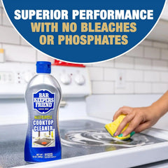 Bar Keepers Friend Cooktop Cleaner (13 oz) Multipurpose Liquid Stovetop Cleanser + Cookware Cleanser & Polish (12 oz) Stainless Steel Cleaner & Degreaser for Pots, Pans, Bakeware & Grills